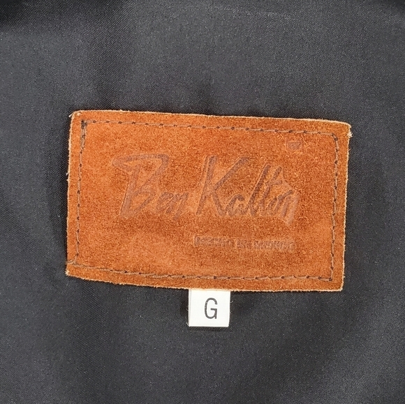 Vtg Ben Kalton Leather Suede Vest Ws L Black Brown Snap Up Western Cowgirl Biker - Picture 2 of 14